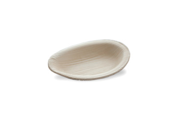 Palm leaf plate, egg shaped, 9 x 6cm