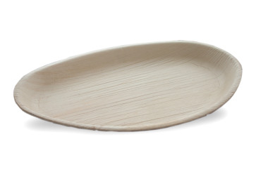 Palm leaf palte, egg shaped, 26 x 16cm