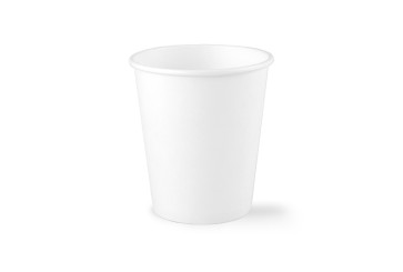 White coffee cup, PLA coated, 7oz/210ml