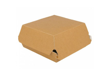 Hamburger box, kraft, medium