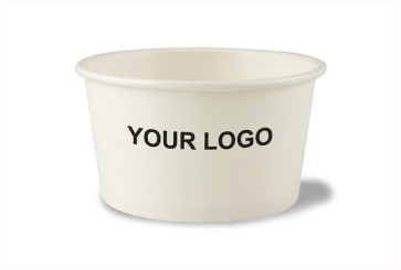 White soup bowl/ice cream tub, PLA coating, 12oz (360ml) | EB