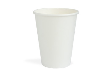 White coffee cup, PLA coated, 12oz/360ml