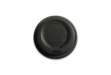 Black lid, CPLA, for coffee cup 4oz/120ml