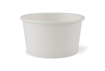 White soup bowl/ice cream tub, PLA coating 12oz (360ml)