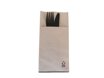 Napkin sleeve, brown (ex. cutlery)