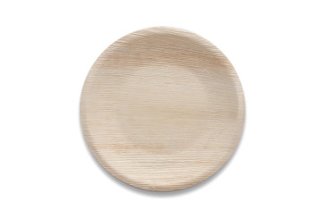 Palm leaf plate, round, 18cm