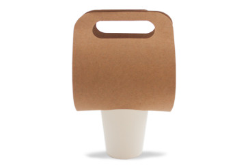 Kraft cup holder 12oz/360ml - 1 hole