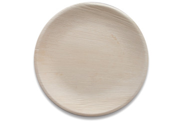 Palm leaf plate, round, 25cm