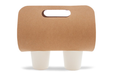Kraft cup holder 12oz/360ml - 2 holes
