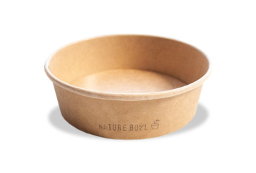 Salad/Poké bowl, kraft - Nature Bowl, 20oz/500ml, without lid