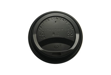 Black lid (PLA) for coffee cup 8oz/240ml