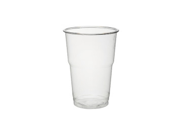 Transparent cup (beer/fresh) unprinted, RPET (250ml)
