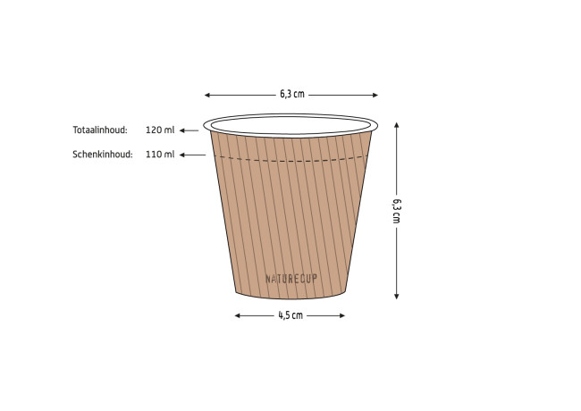 Nature Cup coffee cup, double-walled, 4oz/120ml