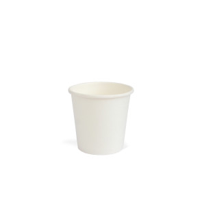 White coffee cup (espresso), PLA coated, 4oz/120ml