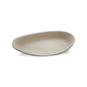 Palm leaf plate, egg shaped, 19 x 12cm