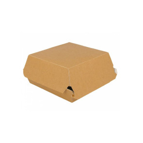 Hamburger box, kraft, medium