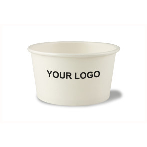 White soup bowl/ice cream tub, PLA coating, 12oz (360ml) | EB