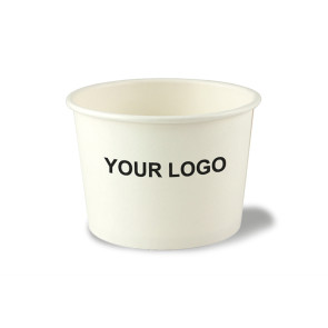 White soup bowl/ice cream tub, PLA coating, 16oz (450ml) | EB