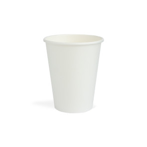 White coffee cup, PLA coated, 12oz/360ml