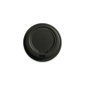 Black lid, CPLA, for coffee cup 7oz/210ml