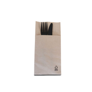 Napkin sleeve, brown (ex. cutlery)