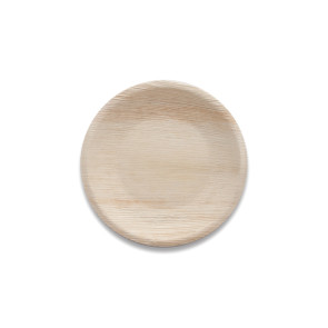 Palm leaf plate, round, 18cm