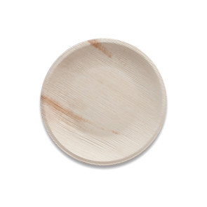 Palm leaf plate, round, 23cm