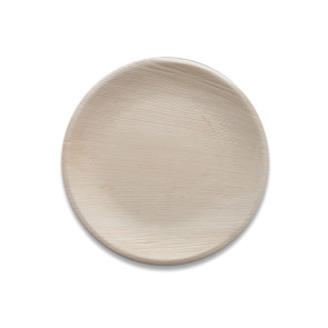 Palm leaf plate, round, 25cm