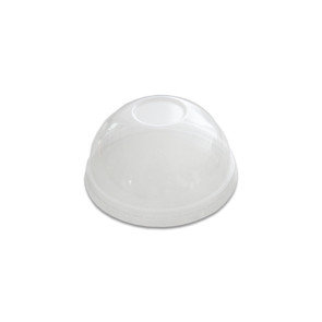 Transparent lid, domed (PLA), without hole, for bowl 8 - 10oz/240 - 300 ml