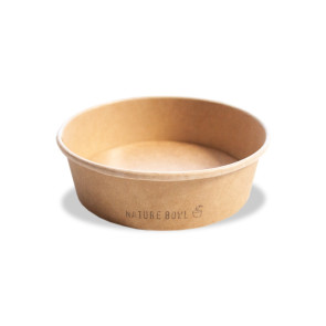 Salad/Poké bowl, kraft - Nature Bowl, 20oz/500ml, without lid