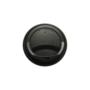 Black lid (PLA) for coffee cup 8oz/240ml