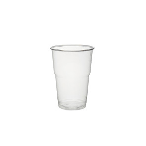 Transparent cup (beer/fresh) unprinted, RPET (250ml)
