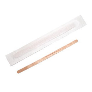 Wooden stirrer 11cm, individually wrapped