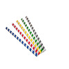Paper straws, striped various colors, 21 cm